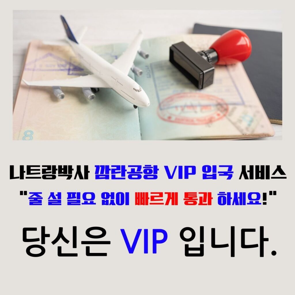 나트랑 깜란공항 입국 VIP 패스트트랙 서비스